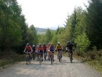 The peleton ascends the first climb of The Beast