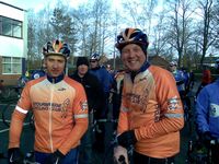 Neil hayward & Ian Austin at the Cheshire Cat cyclo sportive, March 